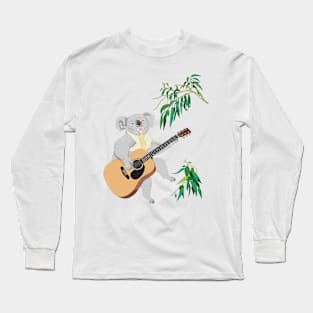 Koala Playing Guitar Long Sleeve T-Shirt